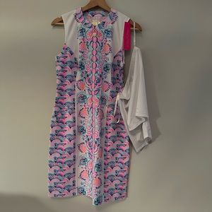 NWT Lilly Pulitzer Lux Courtney Dress Resort White Chic Retreat Engineered Golf